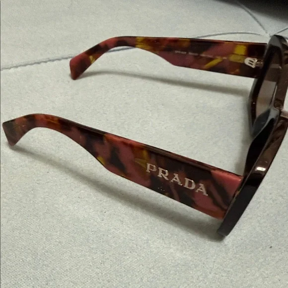 Prada Red and Brown Women's Glasses - Picture 1 of 6